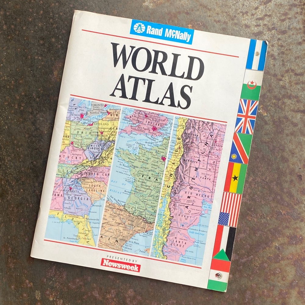 Rand McNally World Atlas Paperback by Newsweek. 1992